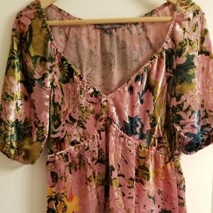 Bohemian velvet blouse